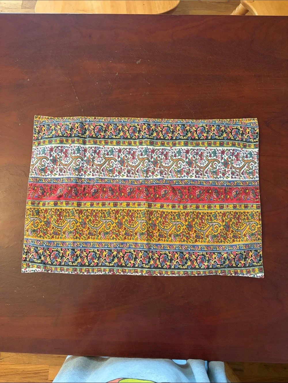 Set of 2 Vintage Williams Sonoma Reversible Cotton Paisley Floral Placemat